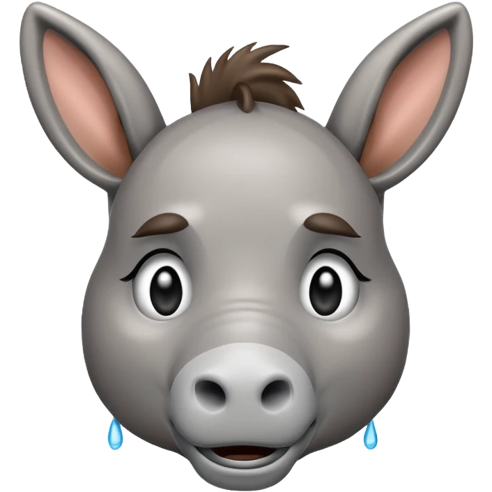 Emoji d'un âne qui pleure emoji