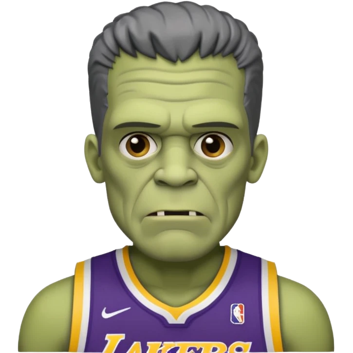 Frankenstein with a lakers uniform emoji
