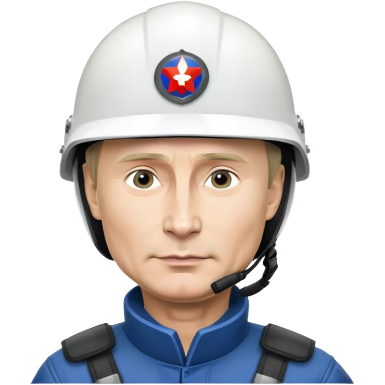 Vladimir Putin wearing a helmet emoji