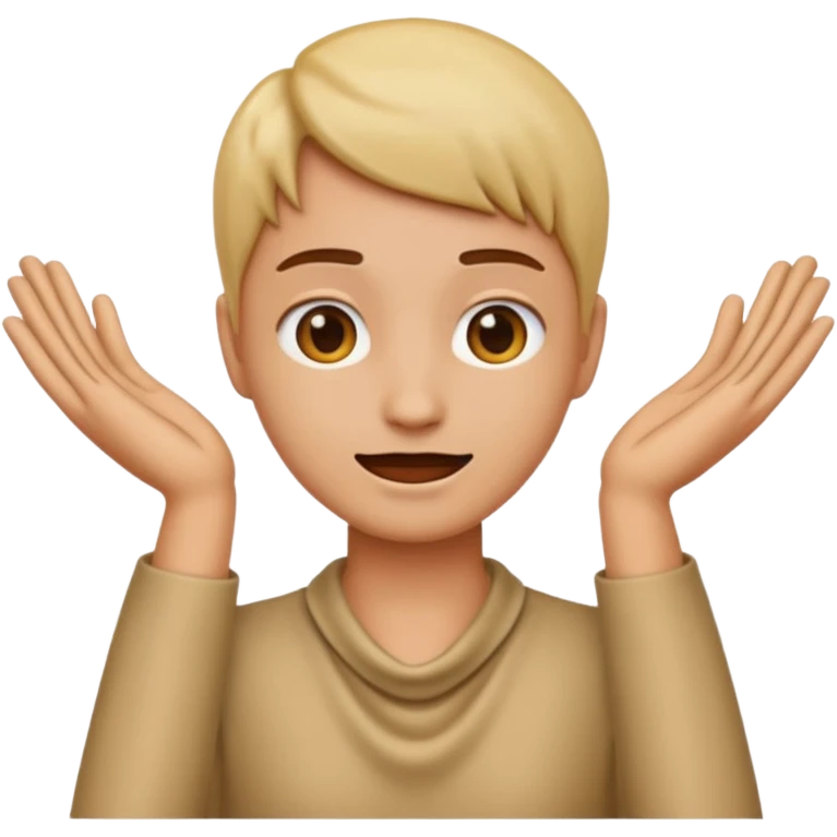 emoji with hands on neck emoji