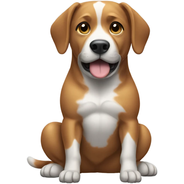 Dog weightlifting emoji