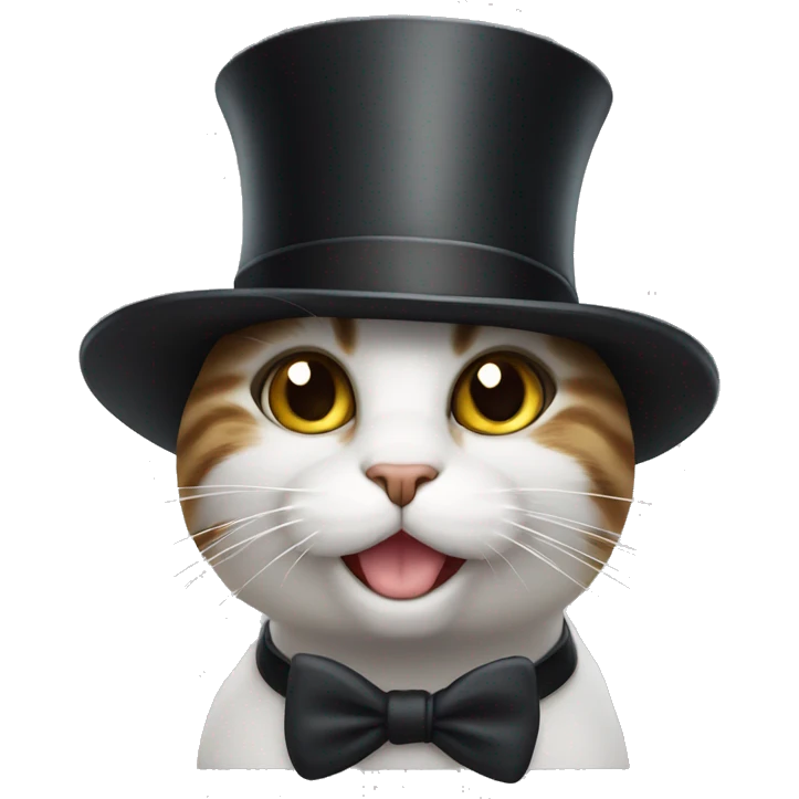Cat with top hat emoji