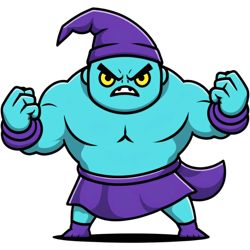 Sukuna from Jujutsu Kaisen battling a wizard emoji