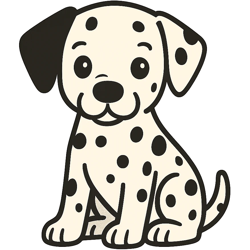 flat toon dalmatian puppy emoji