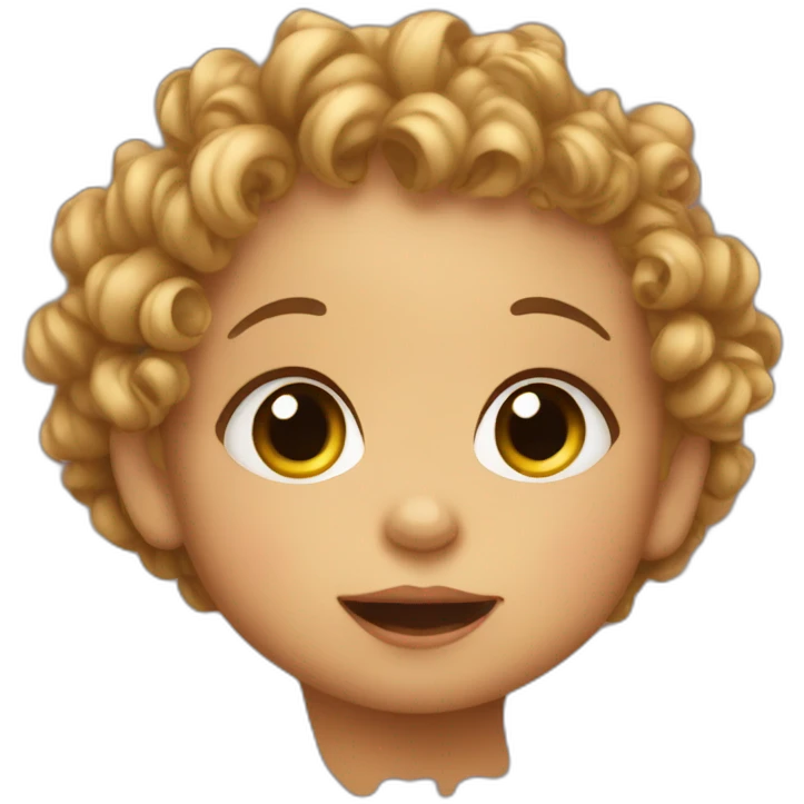 Little baby with curls emoji