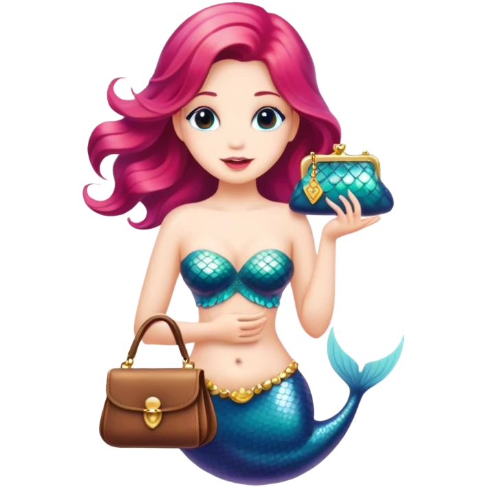 Mermaid with purse emoji