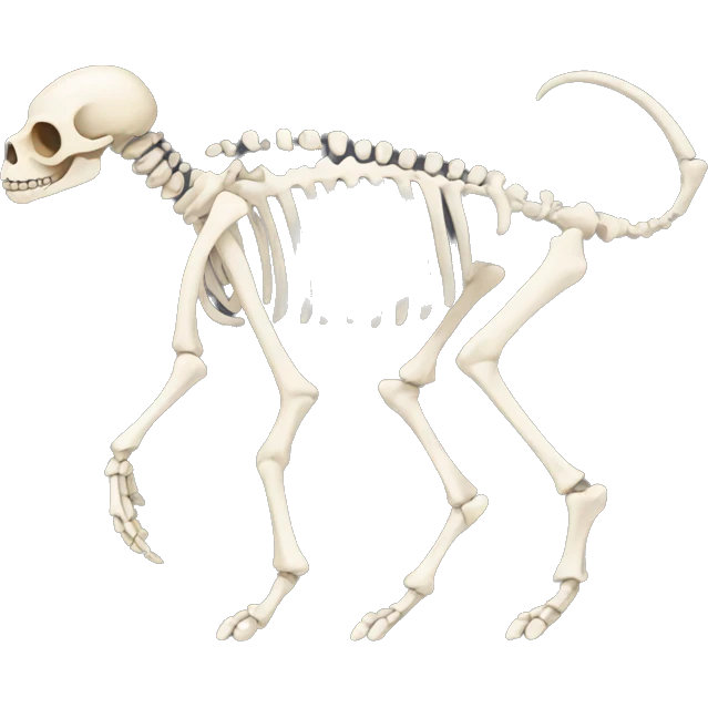 full skeleton mammal emoji