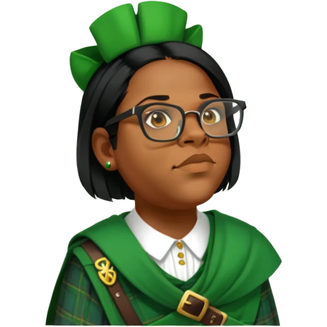 Wearing a Green Kilt emoji