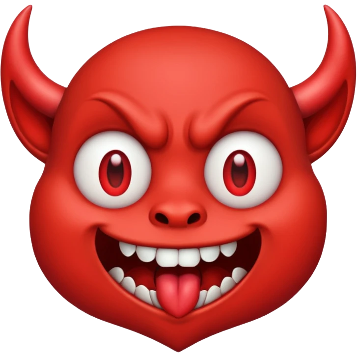 Devil's face? With heart-shaped eyes. An open, drooling mouth. emoji