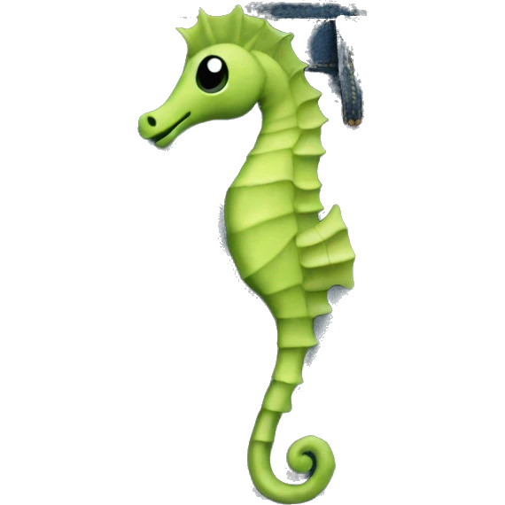 Seahorse with jeans emoji