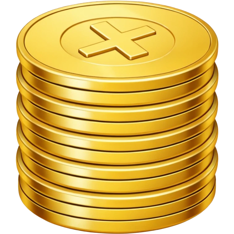 Gold coin stack emoji