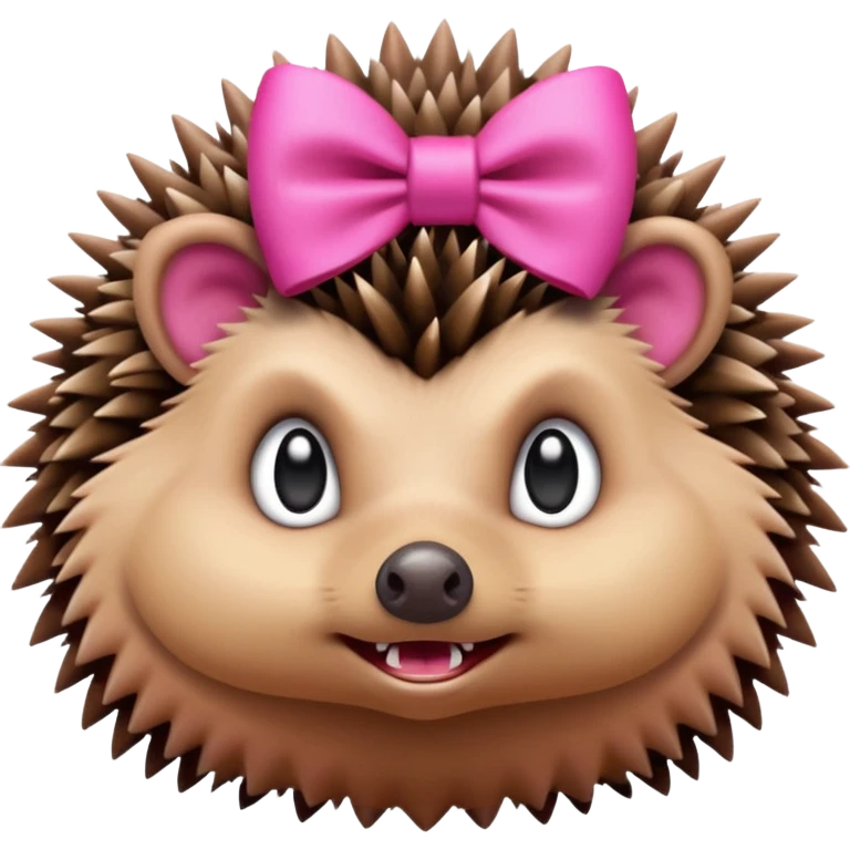 hedgehog with a pink bow make it mad  emoji