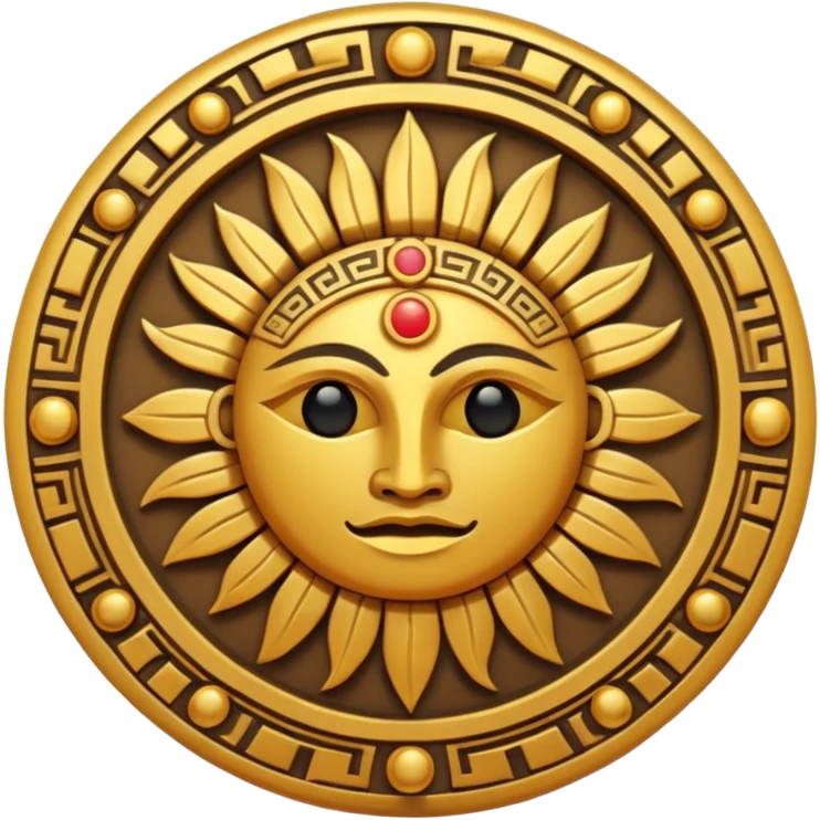 Aztec sun stone emoji
