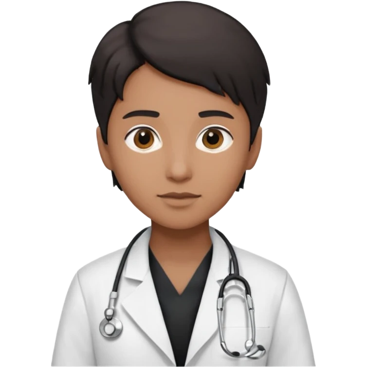 androgynous medium tone skin physician emoji
