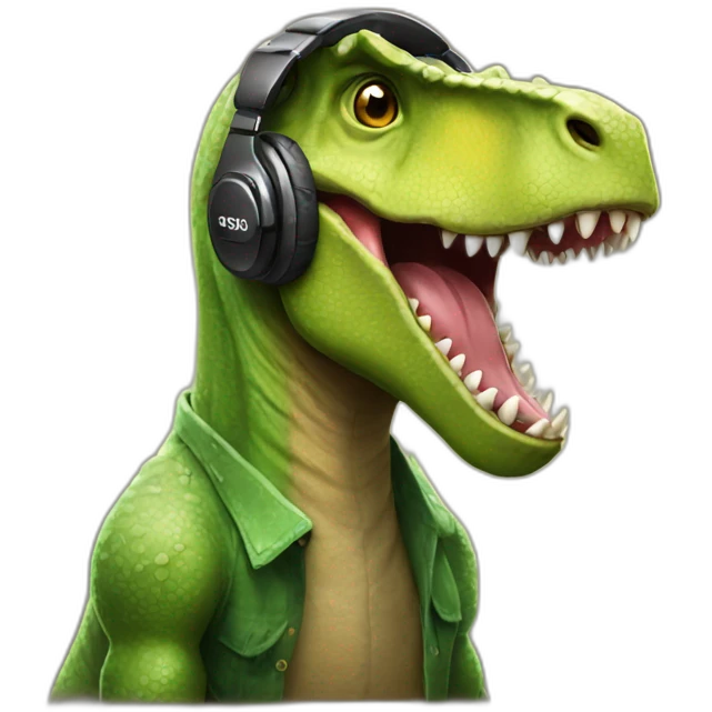 dinosaur dj emoji