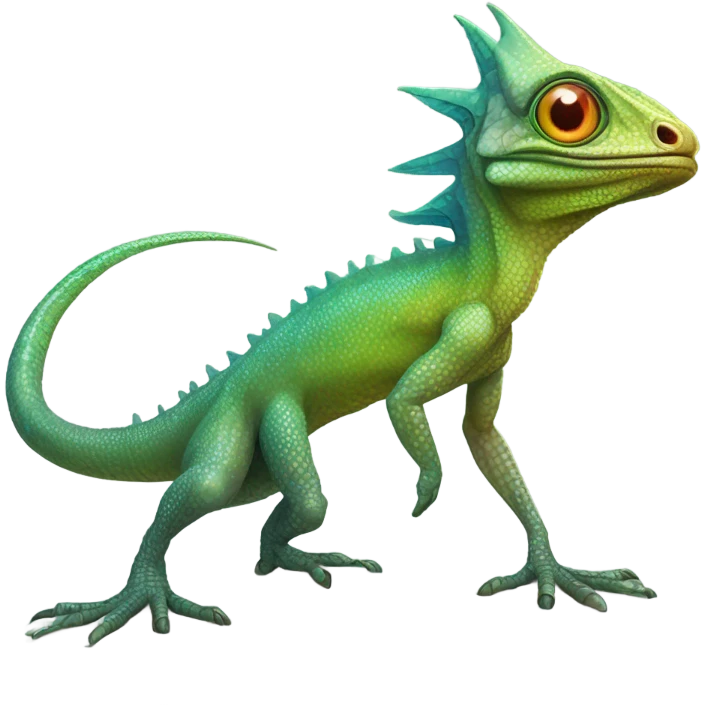 Alien lizard emoji
