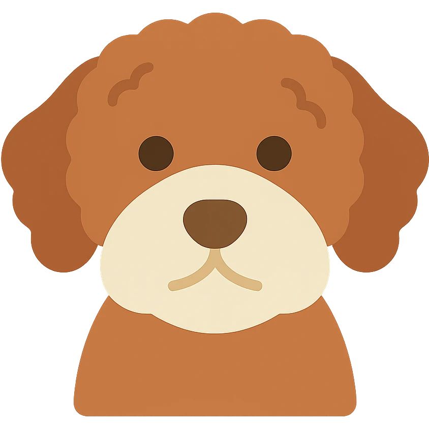 roan Lagotto Romagnolo dog icon with color emoji