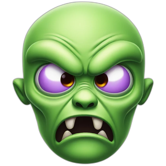 Angry alien emoji