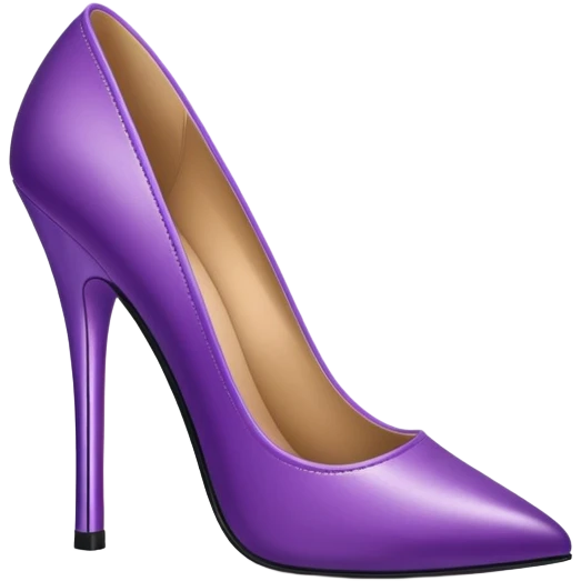 Purple high heel emoji