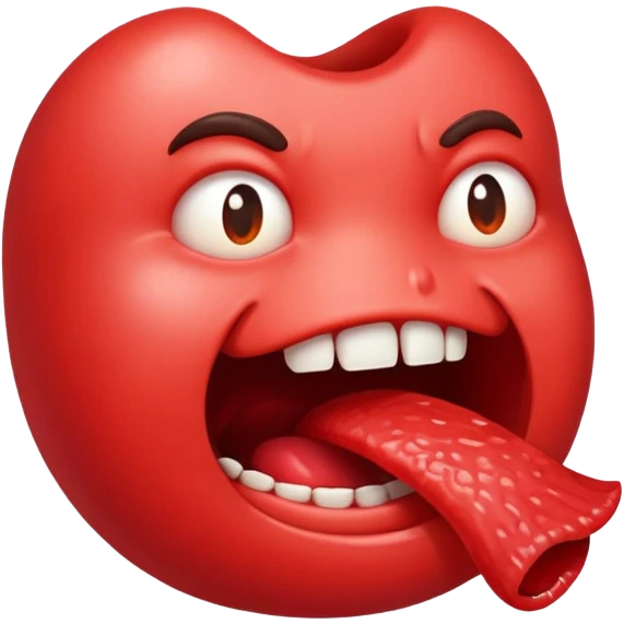 Boca mordida emoji