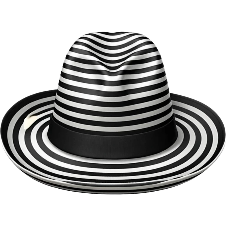 Sombrero Vueltiao con varias rallas negras emoji