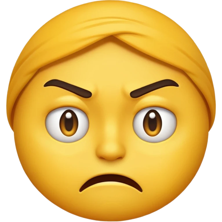 A yellow emoji that’s Annoyed at affection  emoji