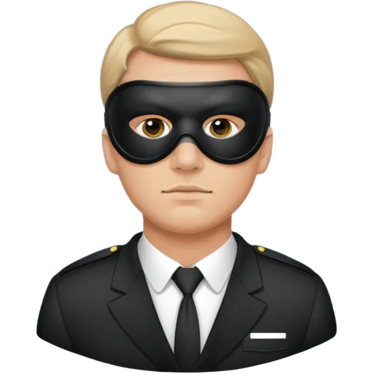 bodyguard wearing eye mask emoji