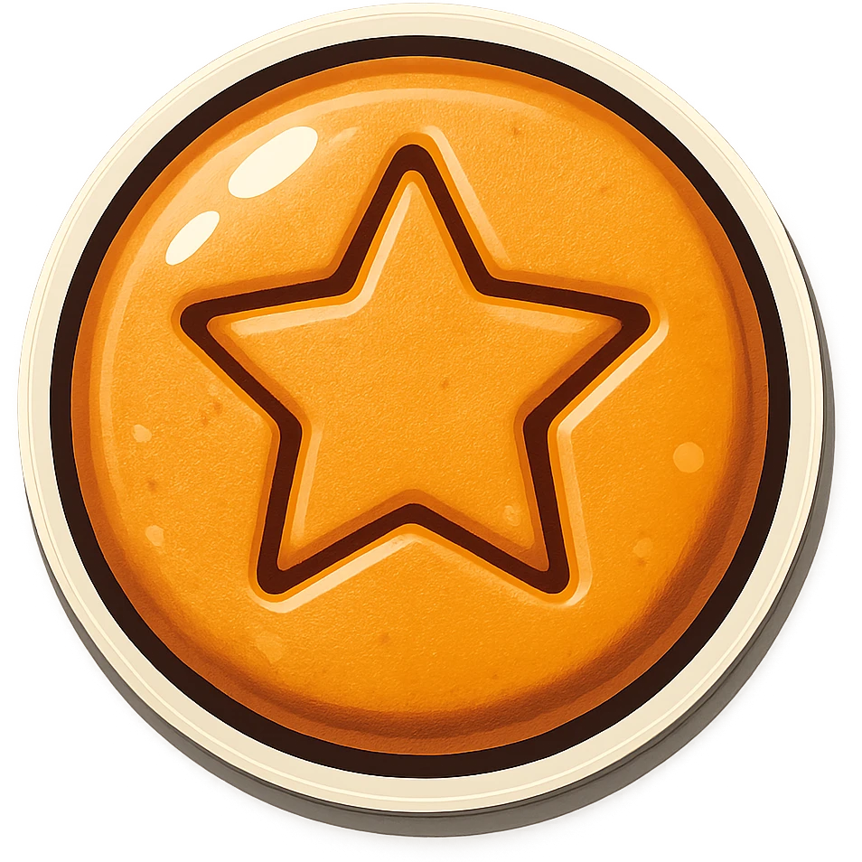 dalgona candy with circle shape emoji