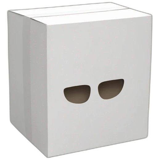 White cardboard emoji