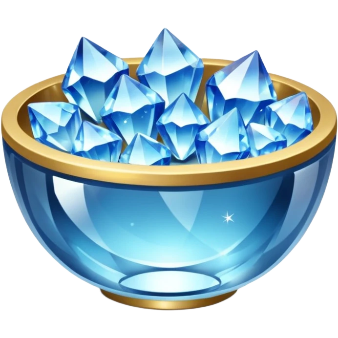a bowl of blinged crystal emoji