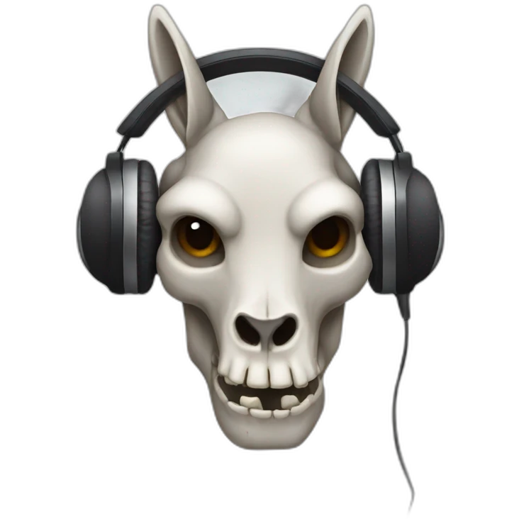 skull-donkey-wearing-headphones emoji