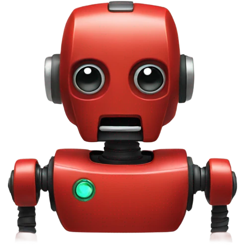 A red robot emoji