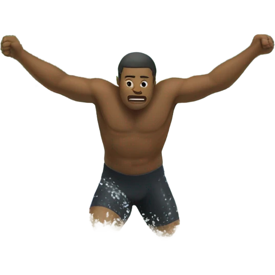 guy swimming in the road emoji