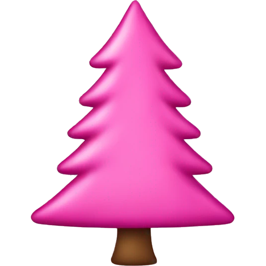Pink Christmas tree emoji