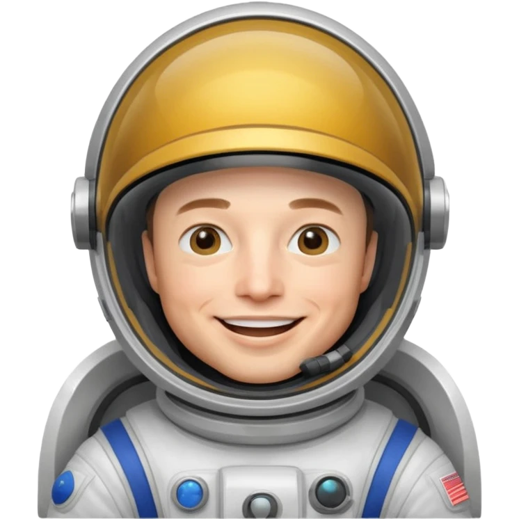 Elon Musk in the space Happy emoji