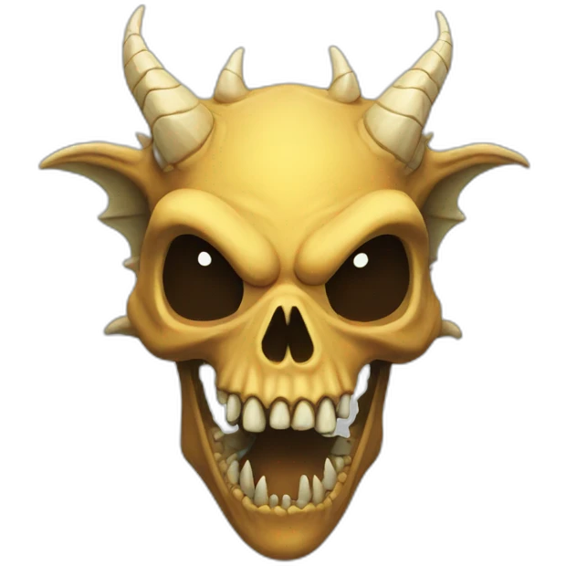 Scull dragon emoji