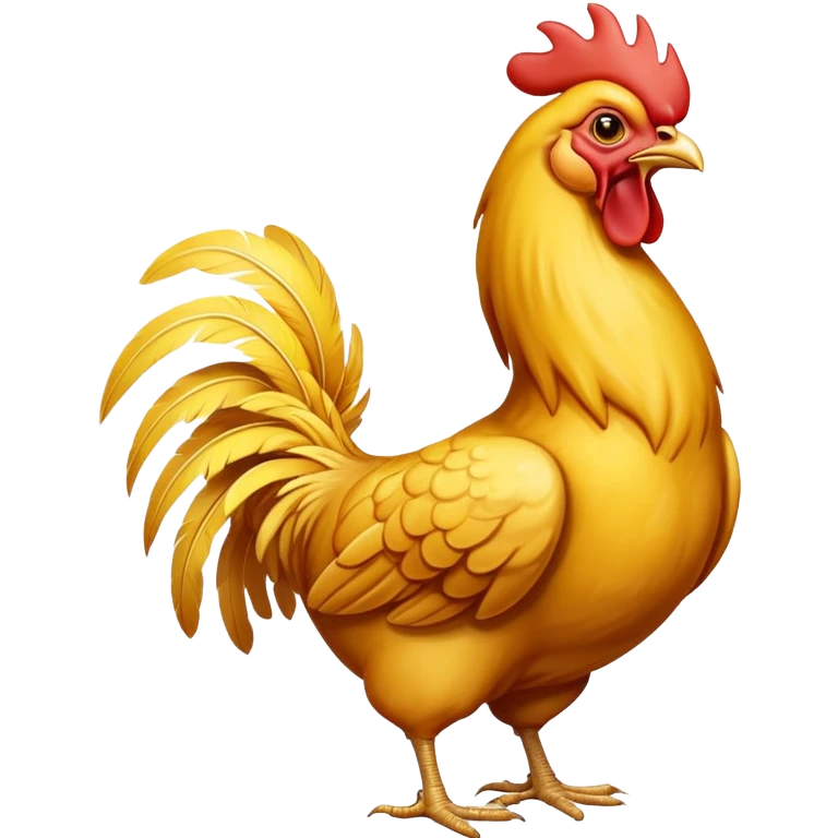 shouting yellow long neck chicken emoji