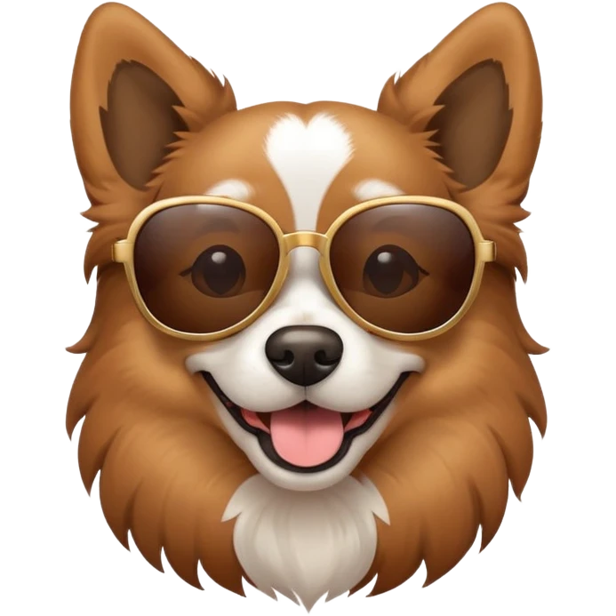 A dog with sunglasses emoji