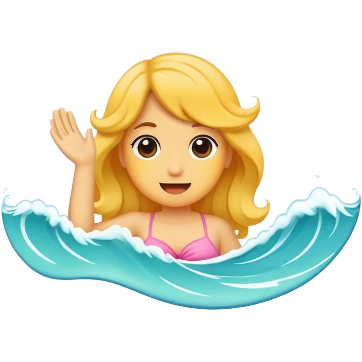 cute beach wave emoji
