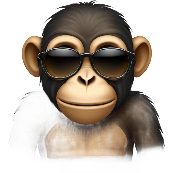 Monkey with joint and shades emoji