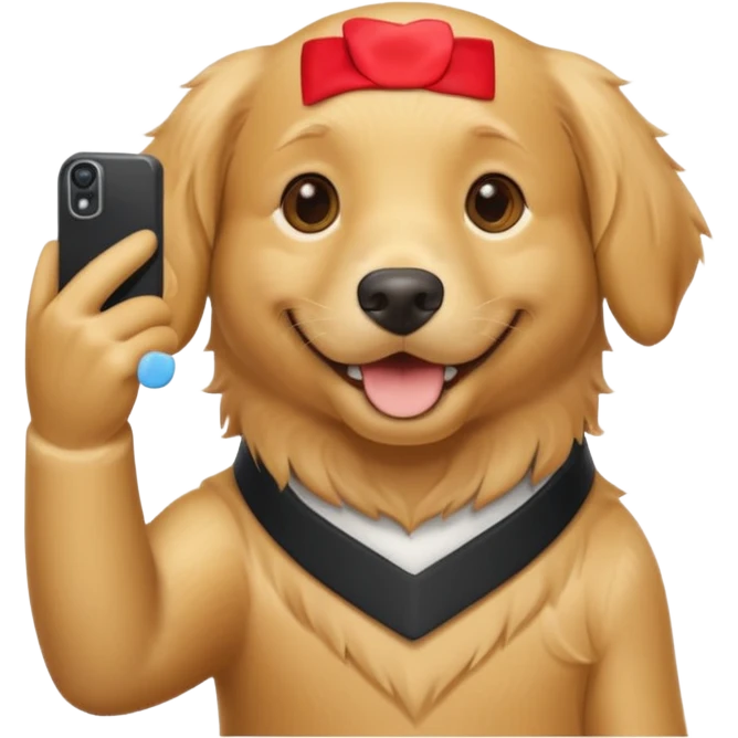 dog taking selfie emoji
