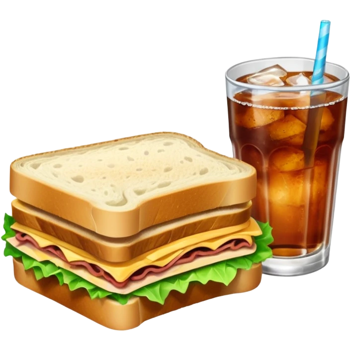sandwiche and drink emoji