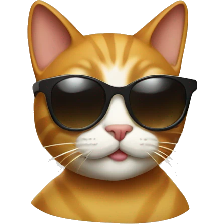 Cat with sunglasses emoji