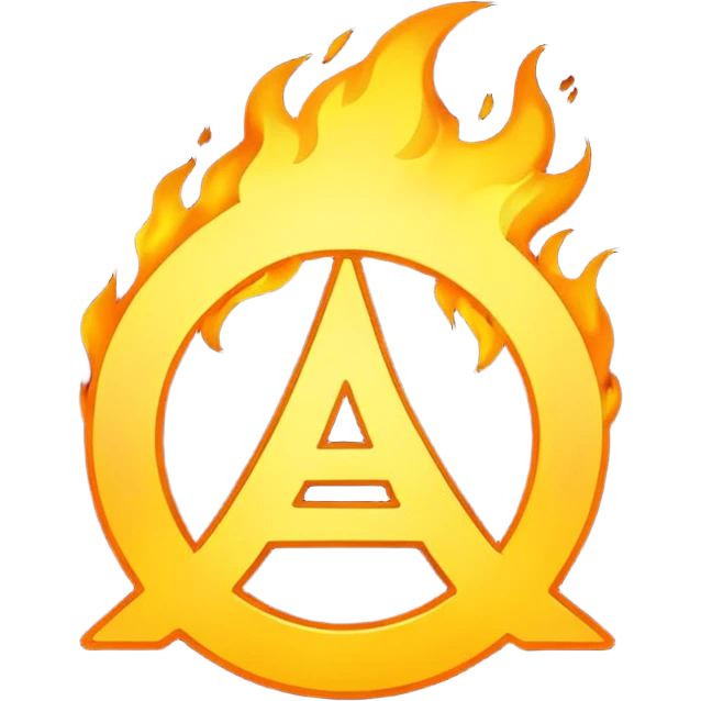 Flaming Anarchy Symbol emoji