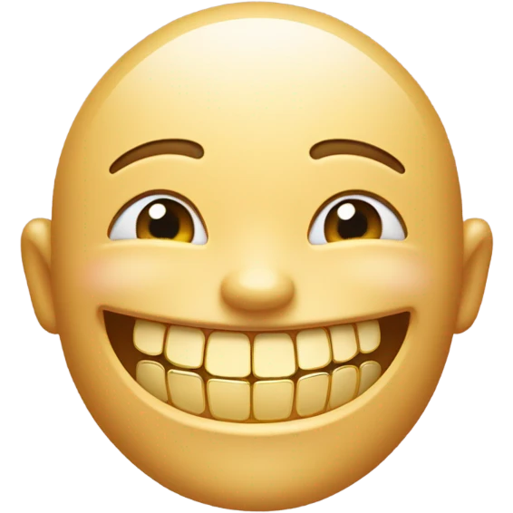 Smiling with gold teeth emoji