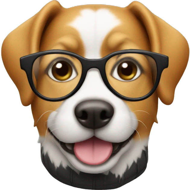 dog wearing glasses emoji