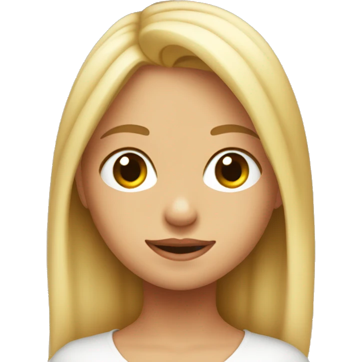 niña rubia durmiemdo emoji