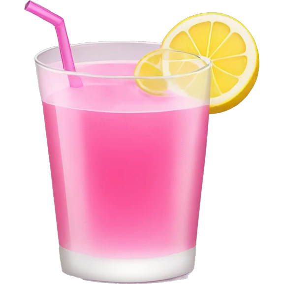 pink drink with lemon slice emoji