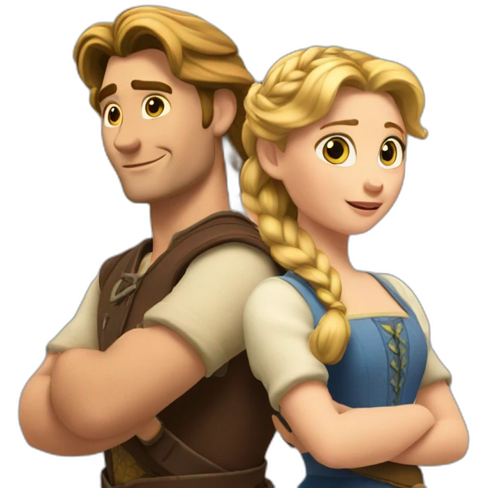 Raiponce et Eugène emoji