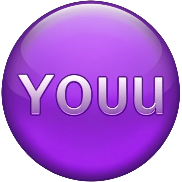 Shiny fancy purple text saying "YOU" emoji